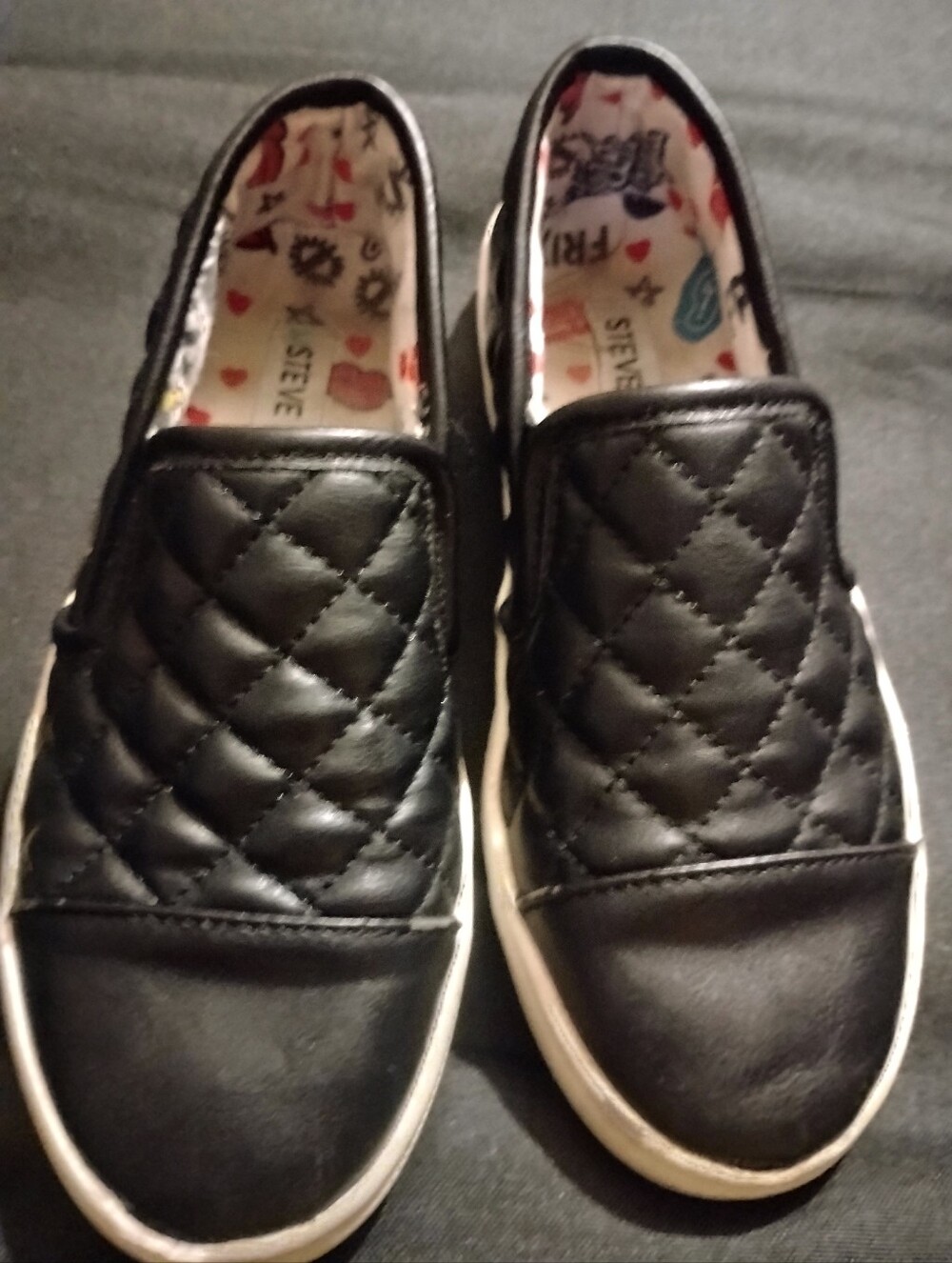 Steve Madden Kids Quilted Slip-On Sneakers - Black
